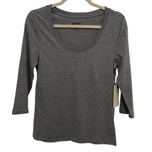 Pact Tee Shirt Top Womens XS Gray Organic Cotton‎ Minimalist NWT